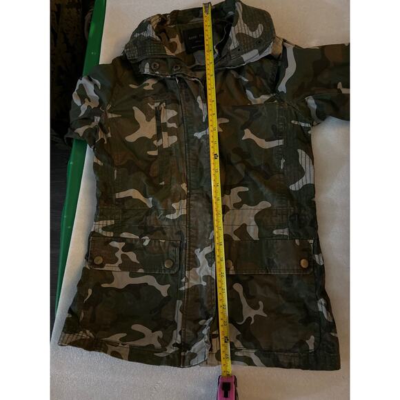 Love Tree Camouflage Jacket S Green/Brown Y2K Cabincore Fisherman Gorpcore Print - Picture 9 of 13